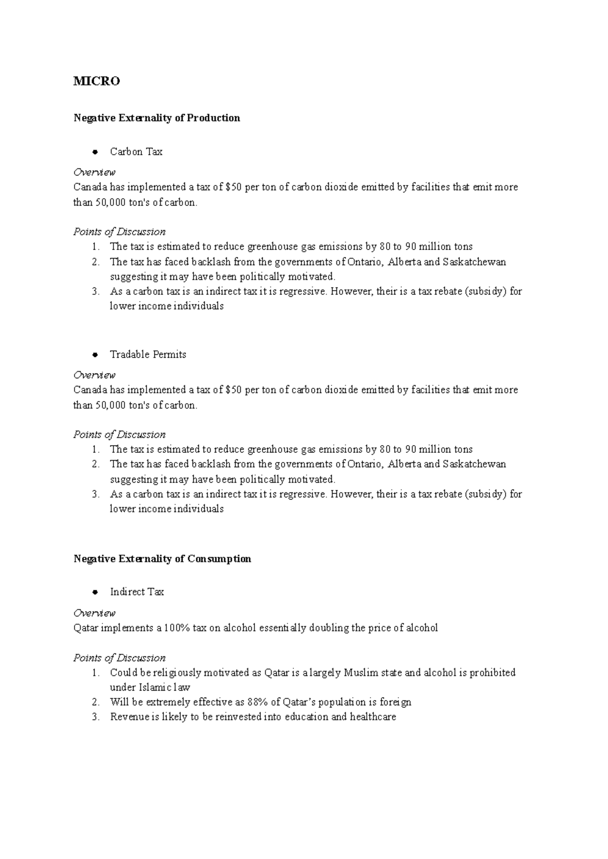 Real world examples - MICRO Negative Externality of Production Carbon ...
