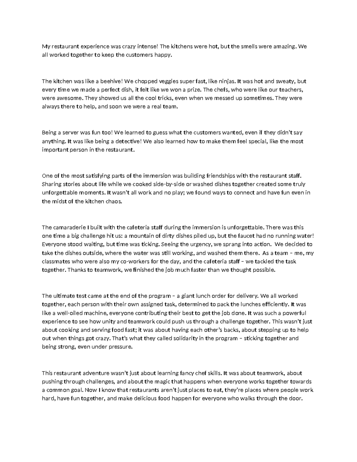 Narrative - Summary Akata Witch - My restaurant experience was crazy ...