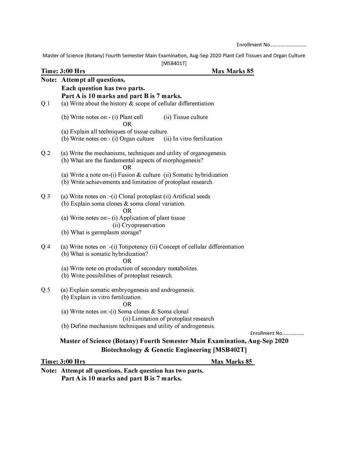 msc botany dissertation topics