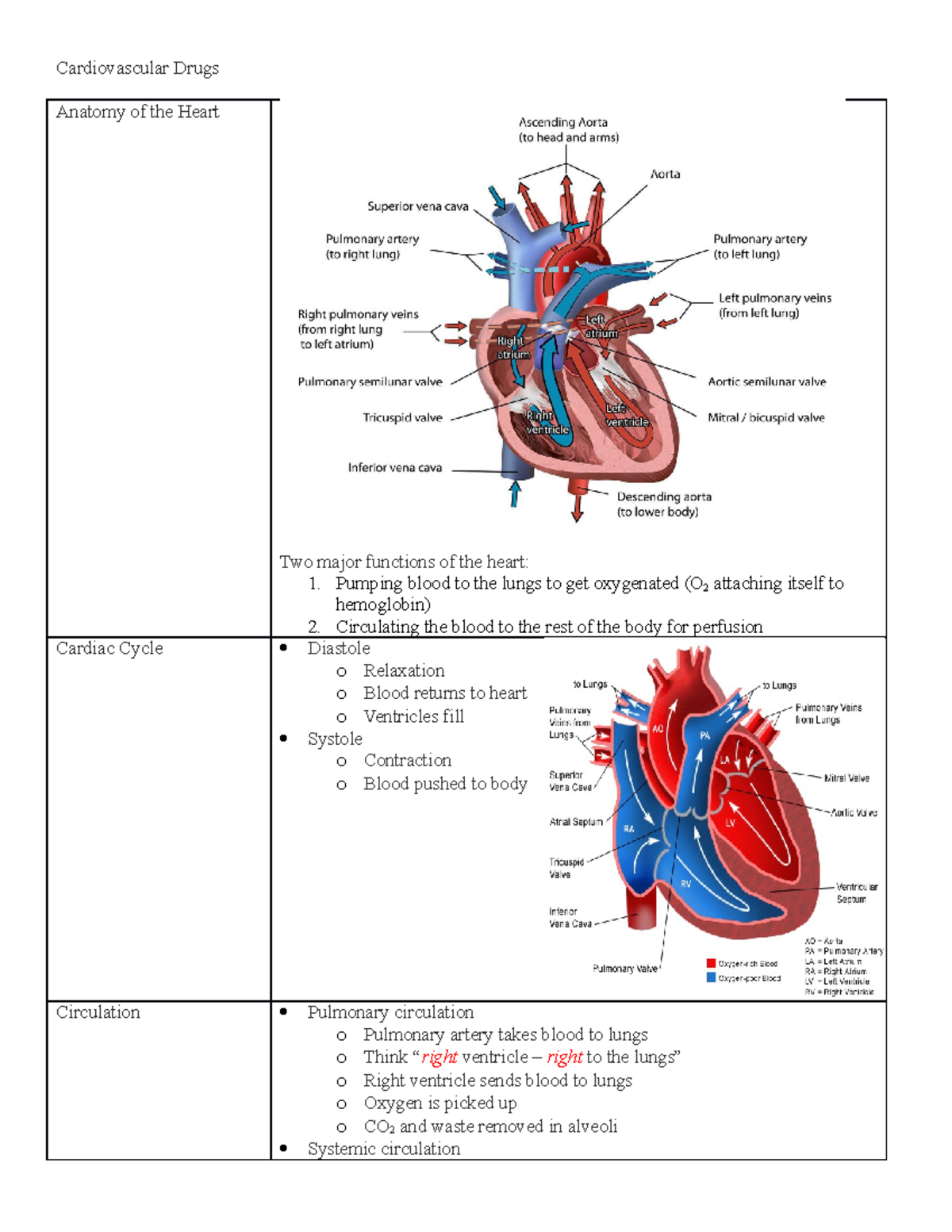 Cardiovascular Drugs - RN Nursing Patho/Pharm - Cardiovascular Drugs ...