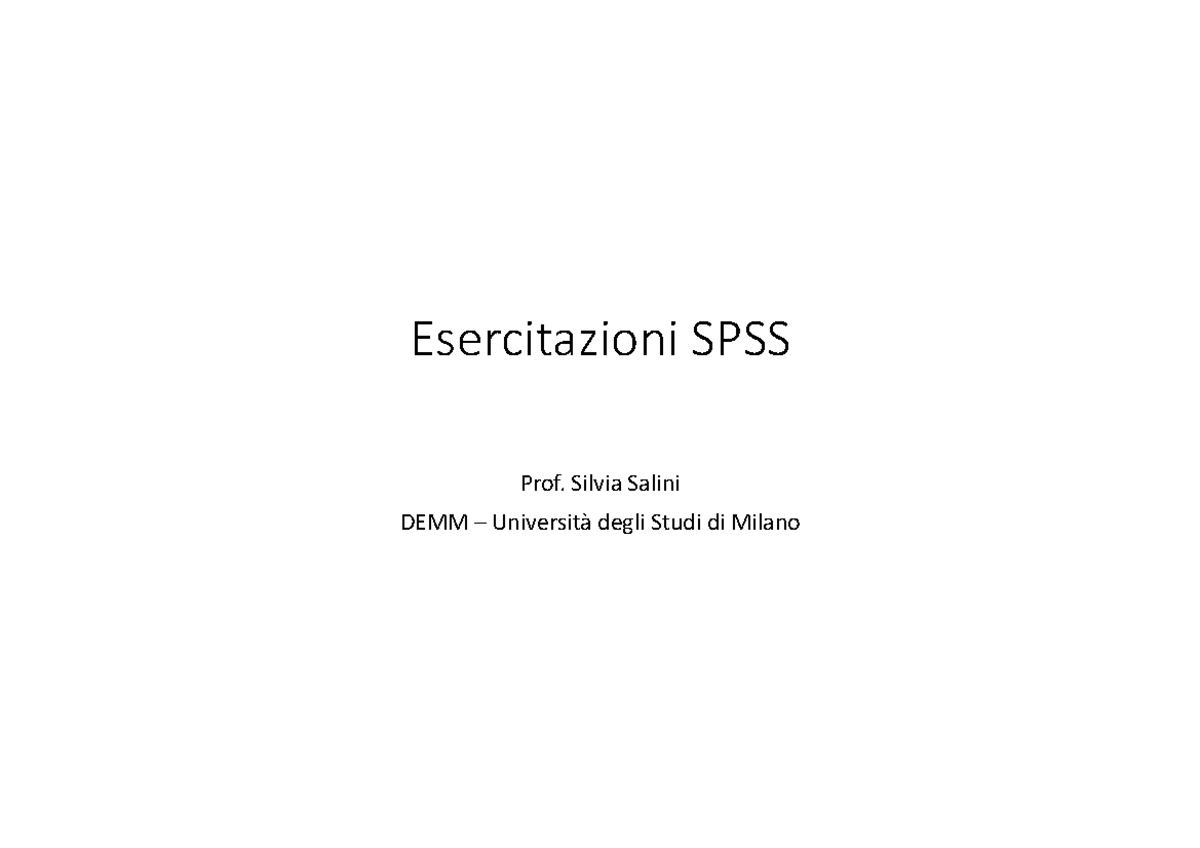 spss unimi scarica
