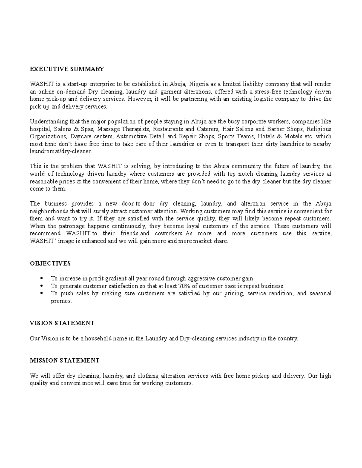 washit-in-progress-copy-executive-summary-washit-is-a-start-up