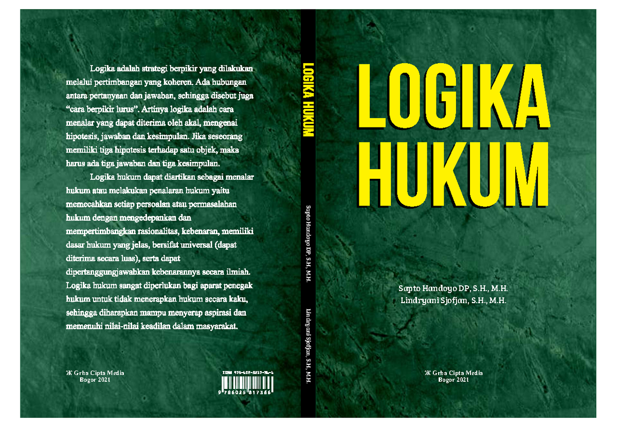 Logika hukum good Sapto Handoyo DP, S., M. Lindryani Sjofjan, S., M