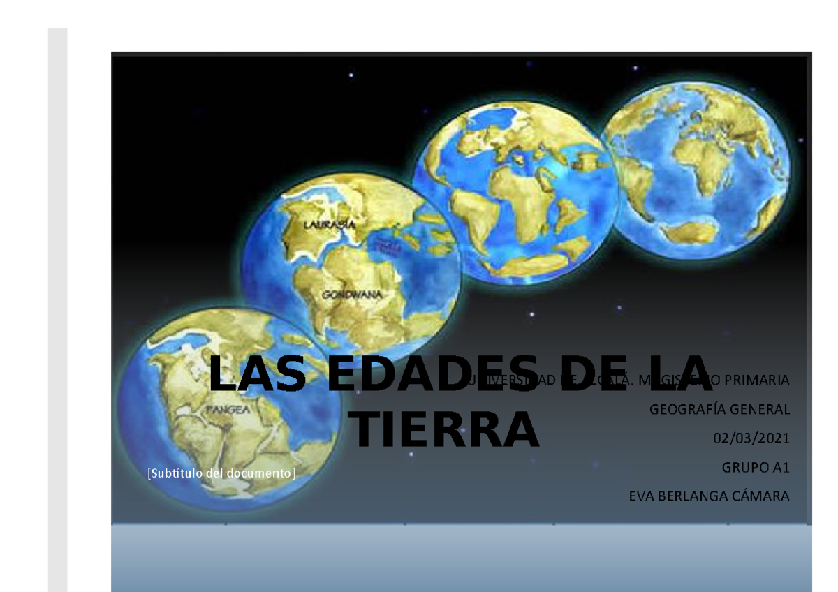 LAS Edades DE LA Tierra - AADDDDDDDDDDDDDDDDDDDDDDDD - LAS EDADES DE LA