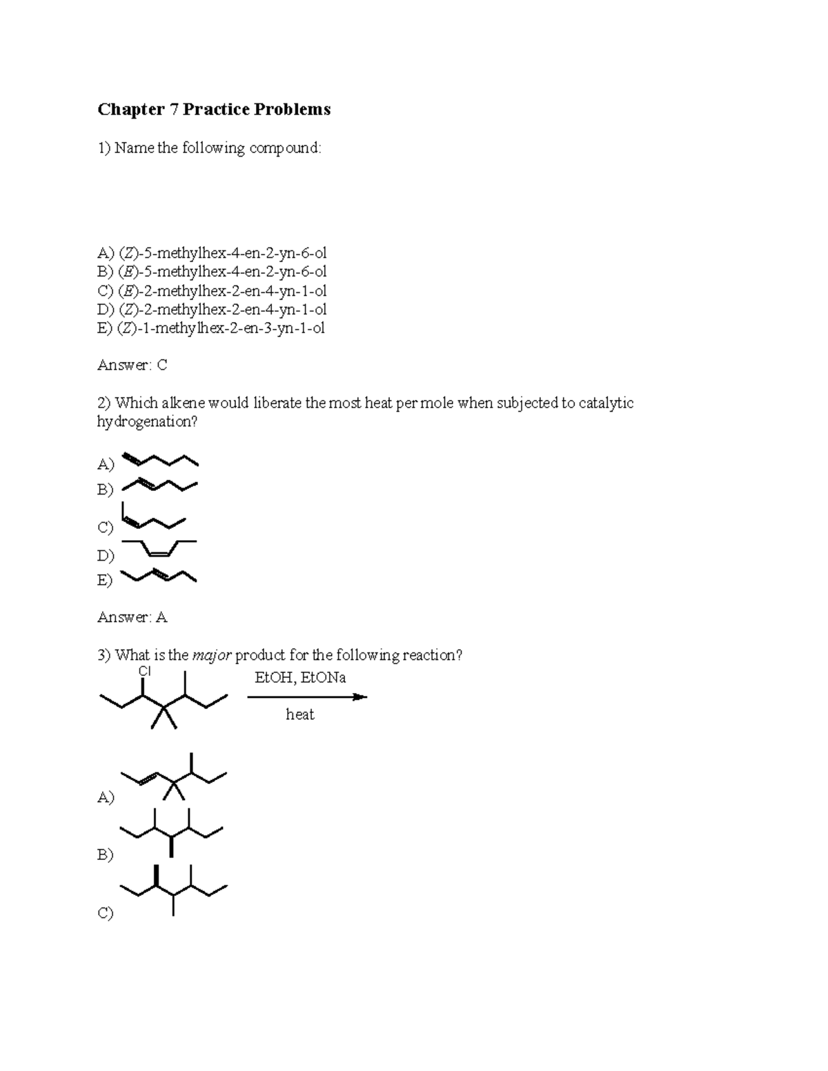 Ak Chapter 7 O Chem Chem 5354 Studocu