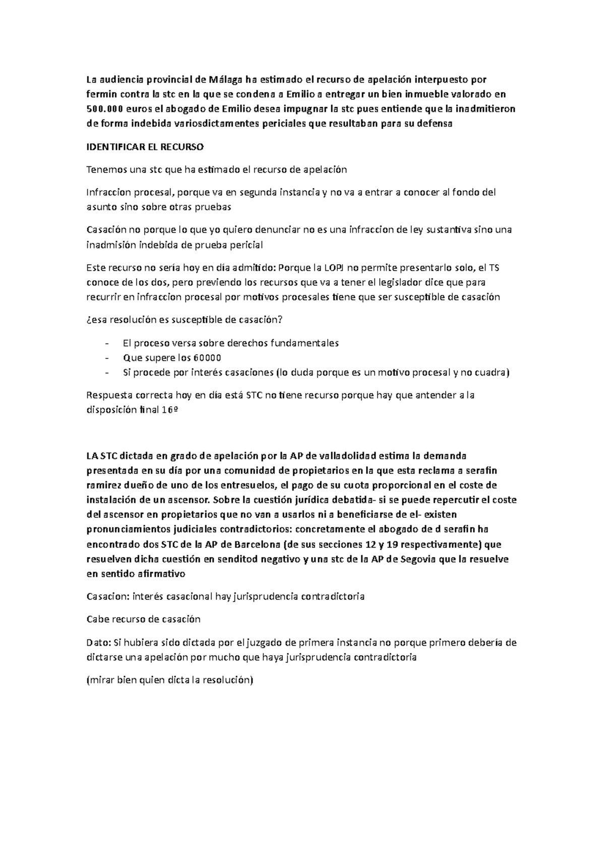 Recursos La audiencia provincial de Málaga ha estimado el recurso de
