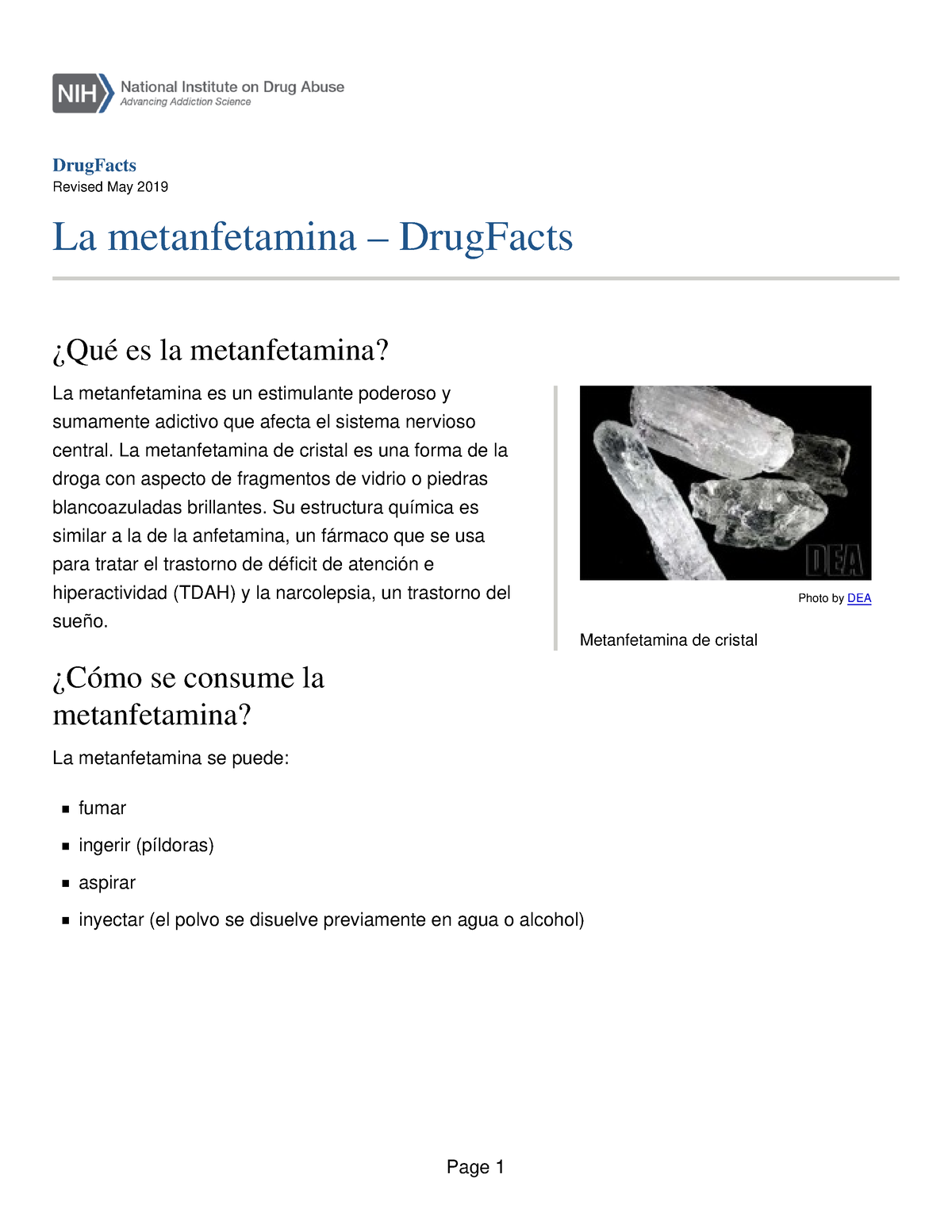 La-metanfetamina-drugfacts - DrugFacts Revised May 2019 La ...