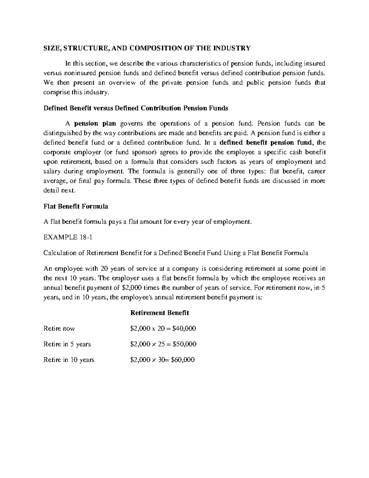 Defined Benefit versus Defined Contribution Pension Funds - SIZE ...