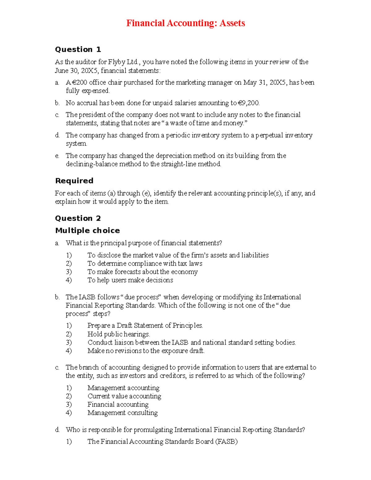 Ch01 Financial Accounting Assets-exam - Financial Accounting: Assets ...