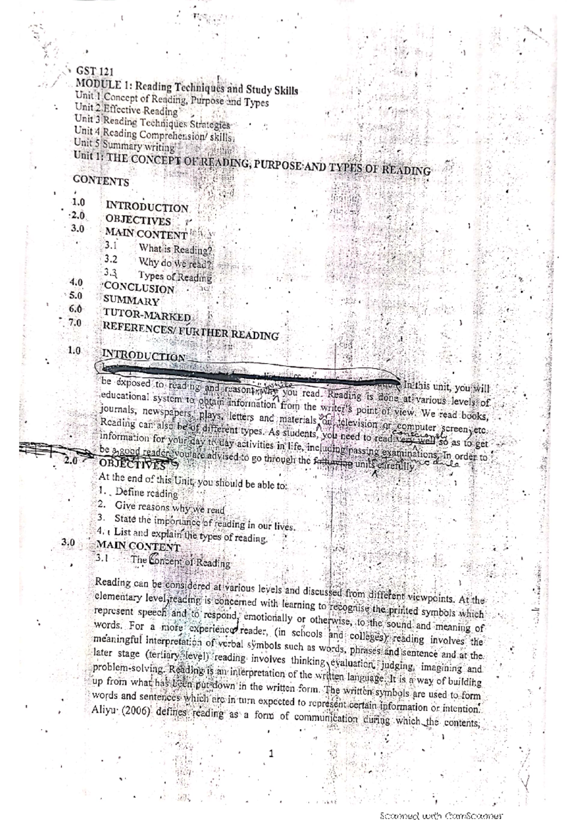 GST 110 part 4 Reading Technique and study skills - Design and analysis ...