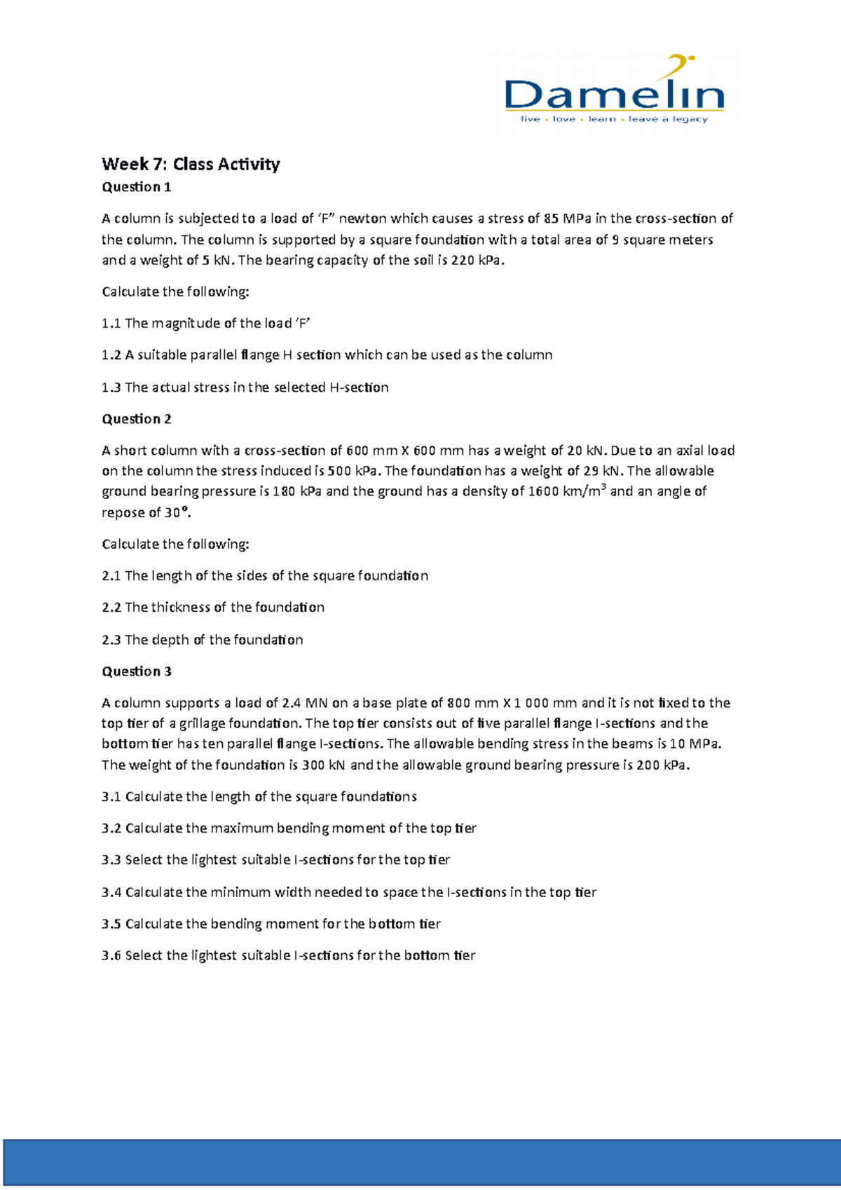 Class Activity Week 7 - practice materials - Week 7: Class Activity ...