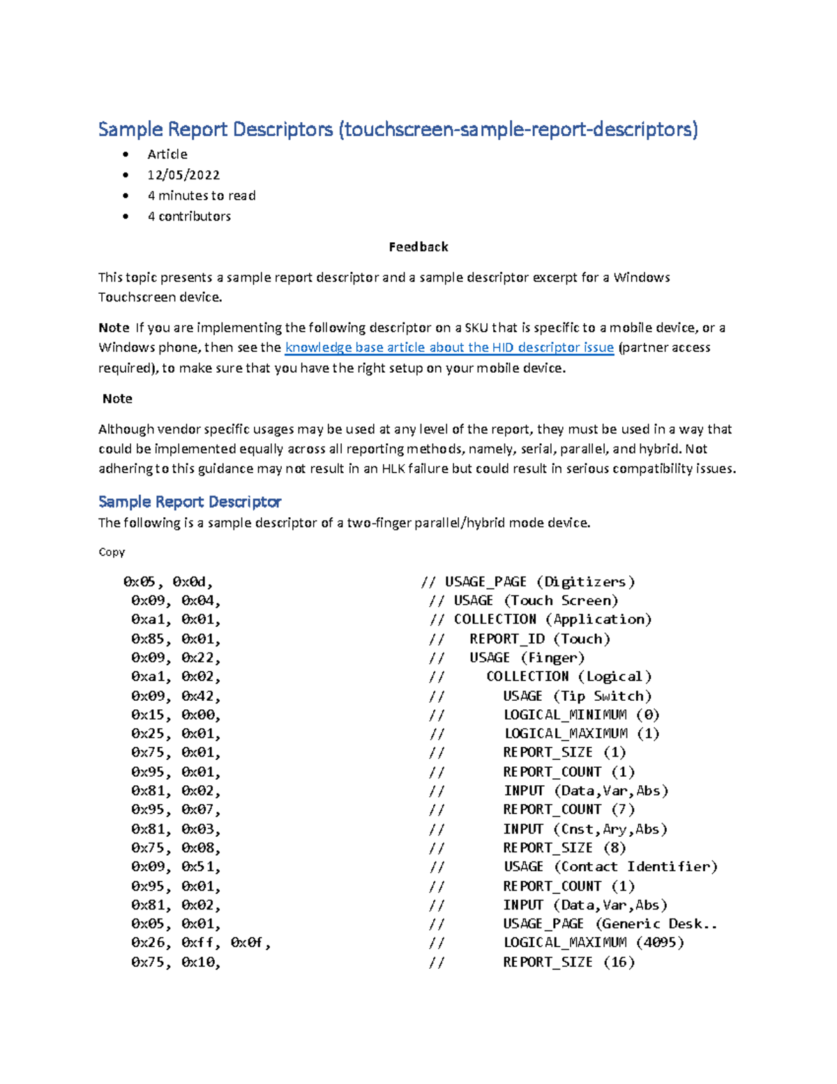 Document 32 (64) - Bob - Sample Report Descriptors (touchscreen-sample ...