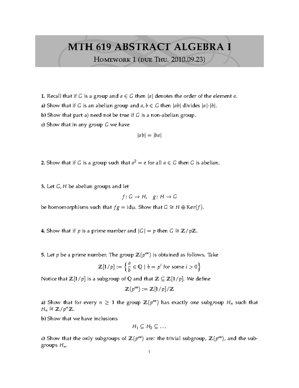 Mth619 Homework Assignments Studocu