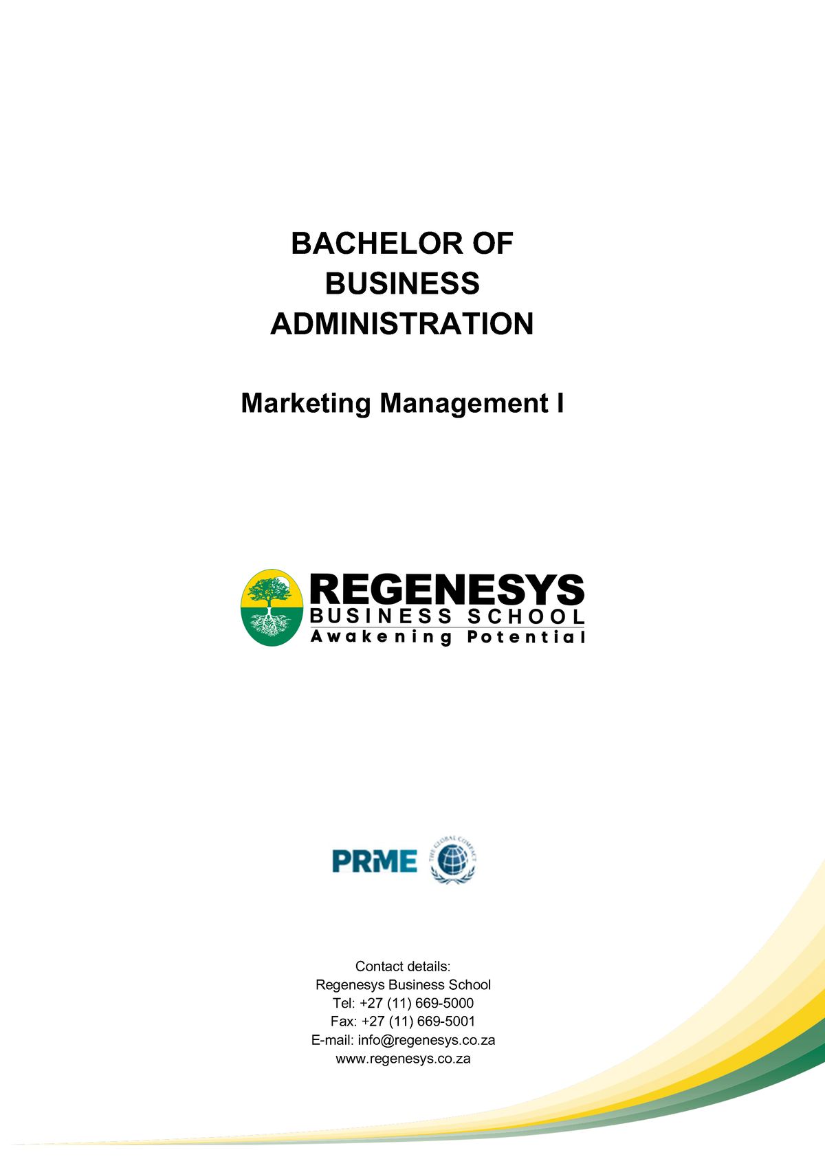 BBA1 MKT SG V7.8 E F - BACHELOR OF BUSINESS ADMINISTRATION Marketing ...