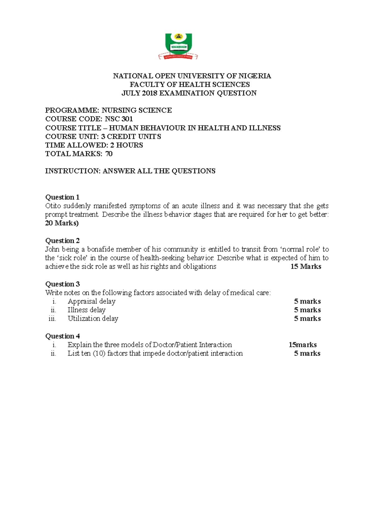 nsc301-july-2018-exam-national-open-university-of-nigeria-faculty