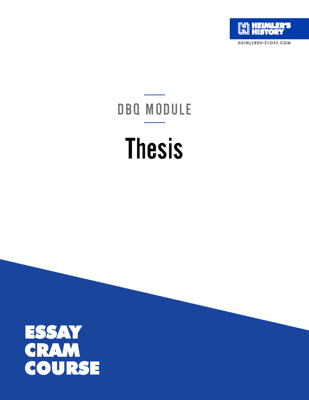 thesis dbq heimler