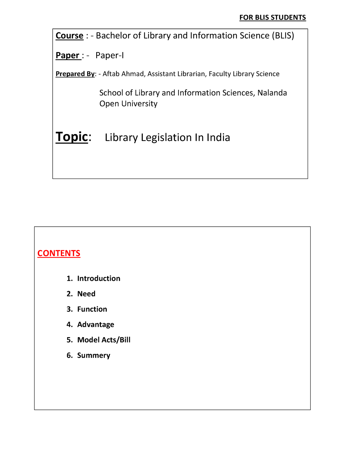 library-legislation-in-india-1-course-bachelor-of-library-and