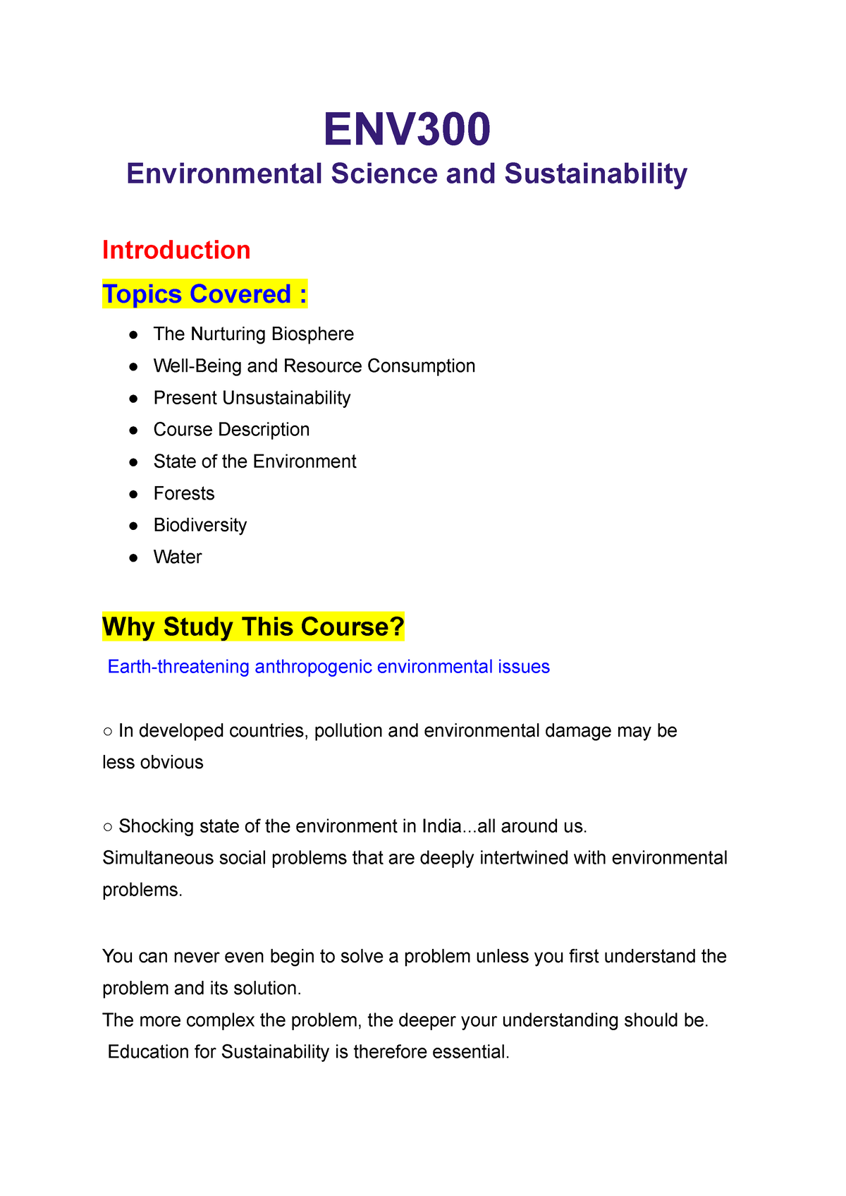 thesis about environmental science