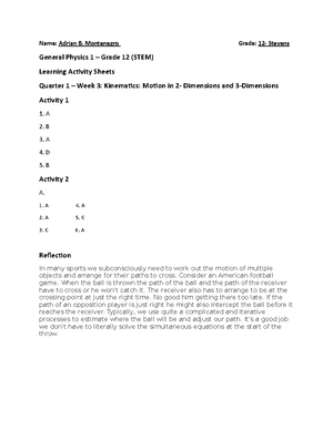 A General Physics 12 Q1M1 - Name: Adrian B. Montenegro Grade: 12 ...