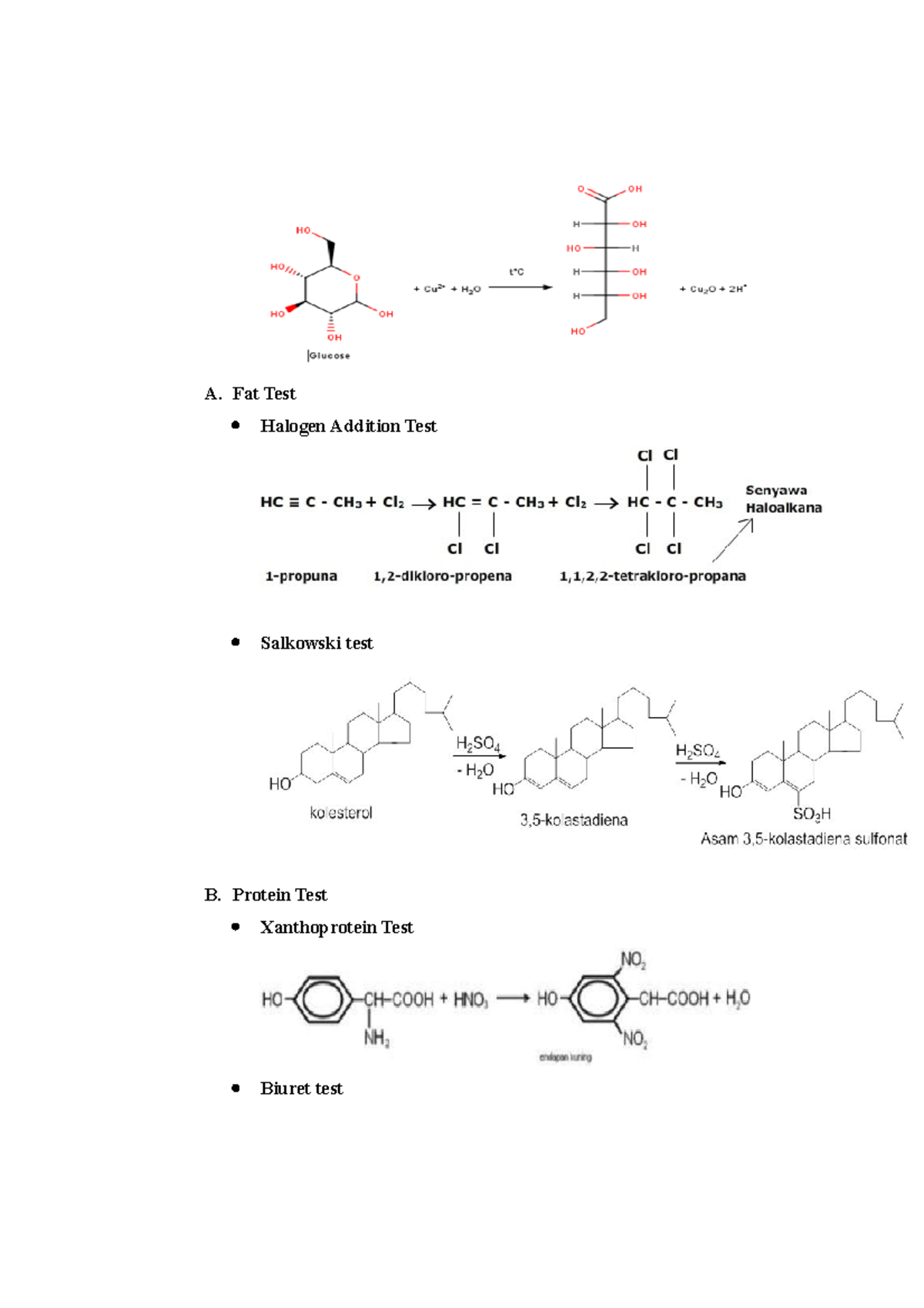 Halogen Addition Test - A. Fat Test Halogen Addition Test Salkowski ...