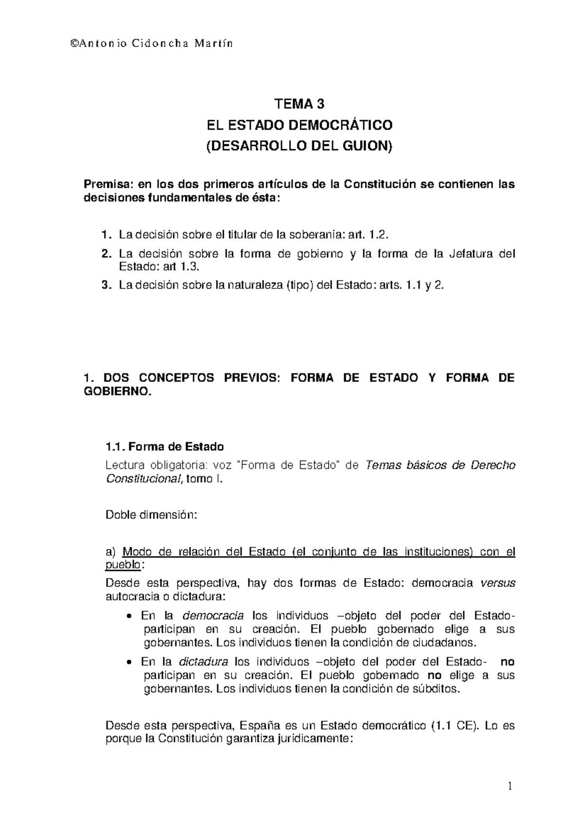 Desarrollo Del Guion Del Tema 3 - TEMA 3 EL ESTADO DEMOCRÁTICO ...