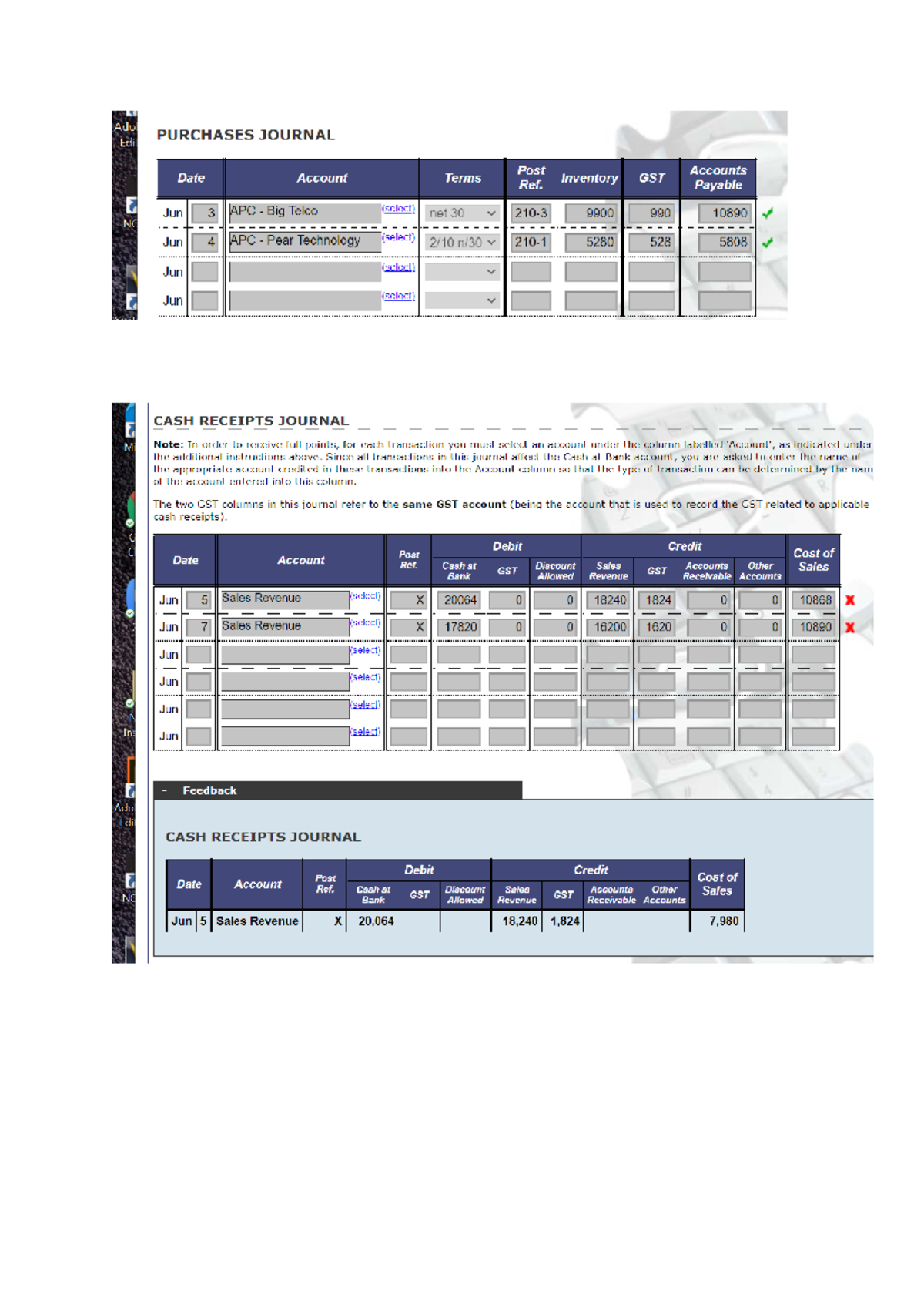 Perdisco practical assignment - Week 2 Date Transaction description 8 ...