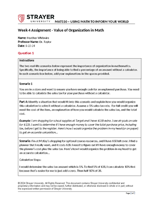 MAT110 Week¹⁰ Assignment - Week 10 Assignment - Using Basic Probability ...