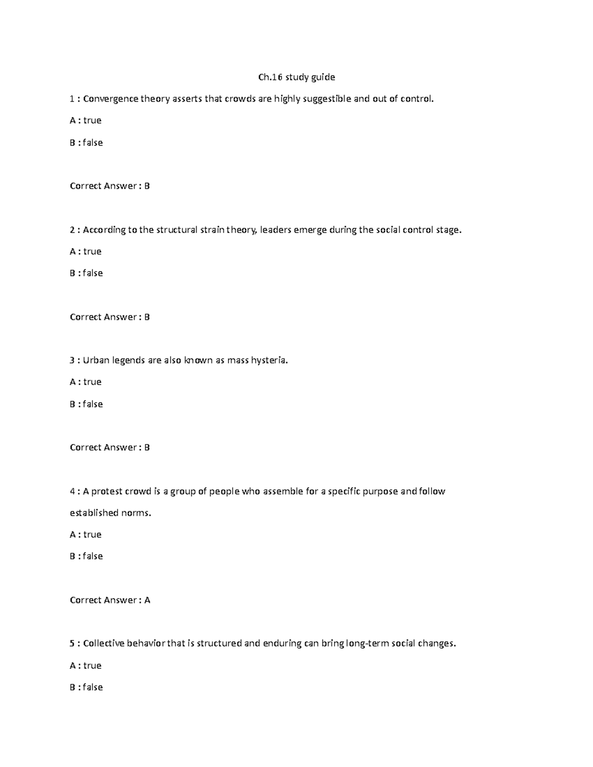 Ch.16 Study Guide - questions - Ch study guide 1 : Convergence theory ...