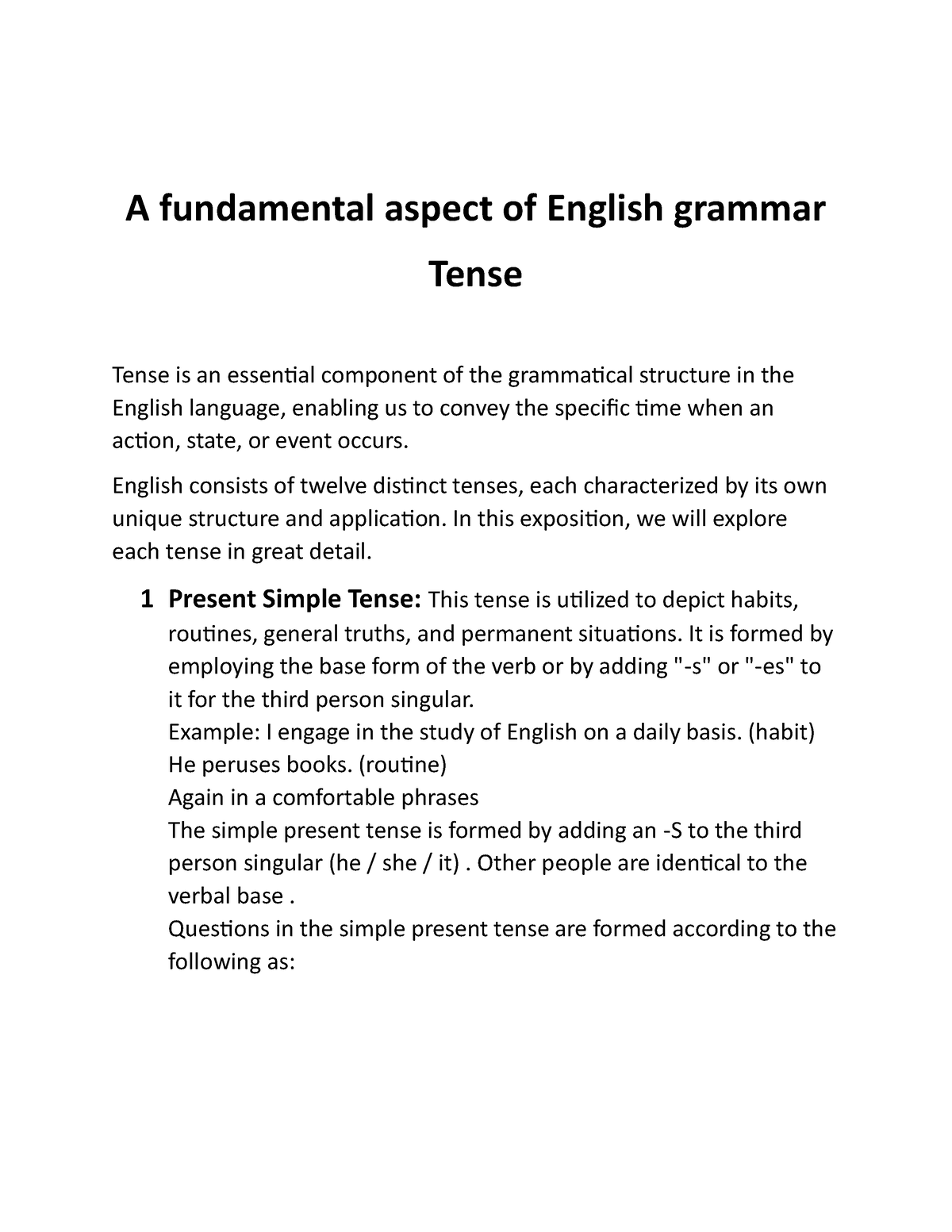 a-fundamental-aspect-of-english-grammar-tense-a-fundamental-aspect-of