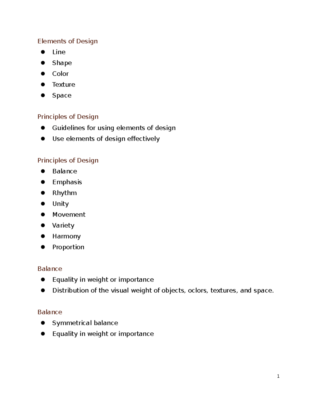 The 4 Elements of Design Elements of Design Line Shape Color Texture