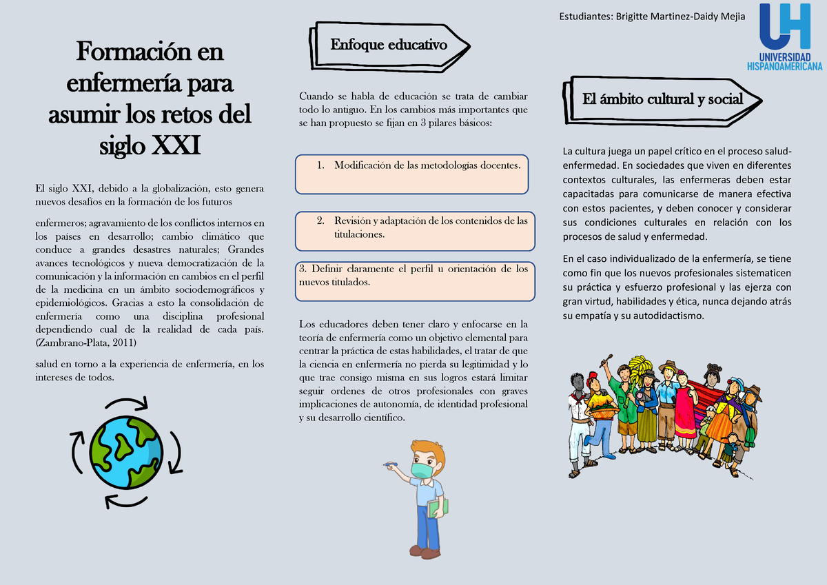 Brochure de bases didacticas Formación en enfermería para asumir los retos del siglo XXI El