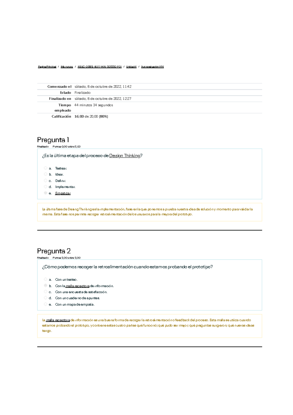 Autoevaluación N°4 Revisión De Intentos - Página Principal / Mis Cursos ...