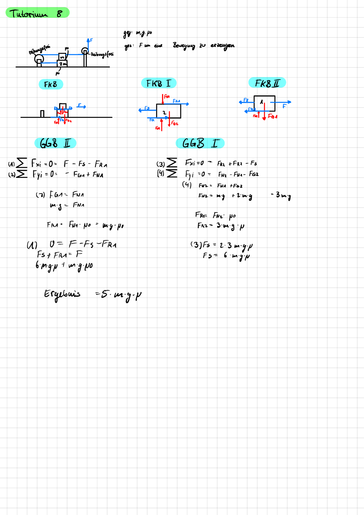 Statik Tutorium 8 - Tutorium 8 Geg : Mg Art Ges : Fun Eine Bewegung Zu ...