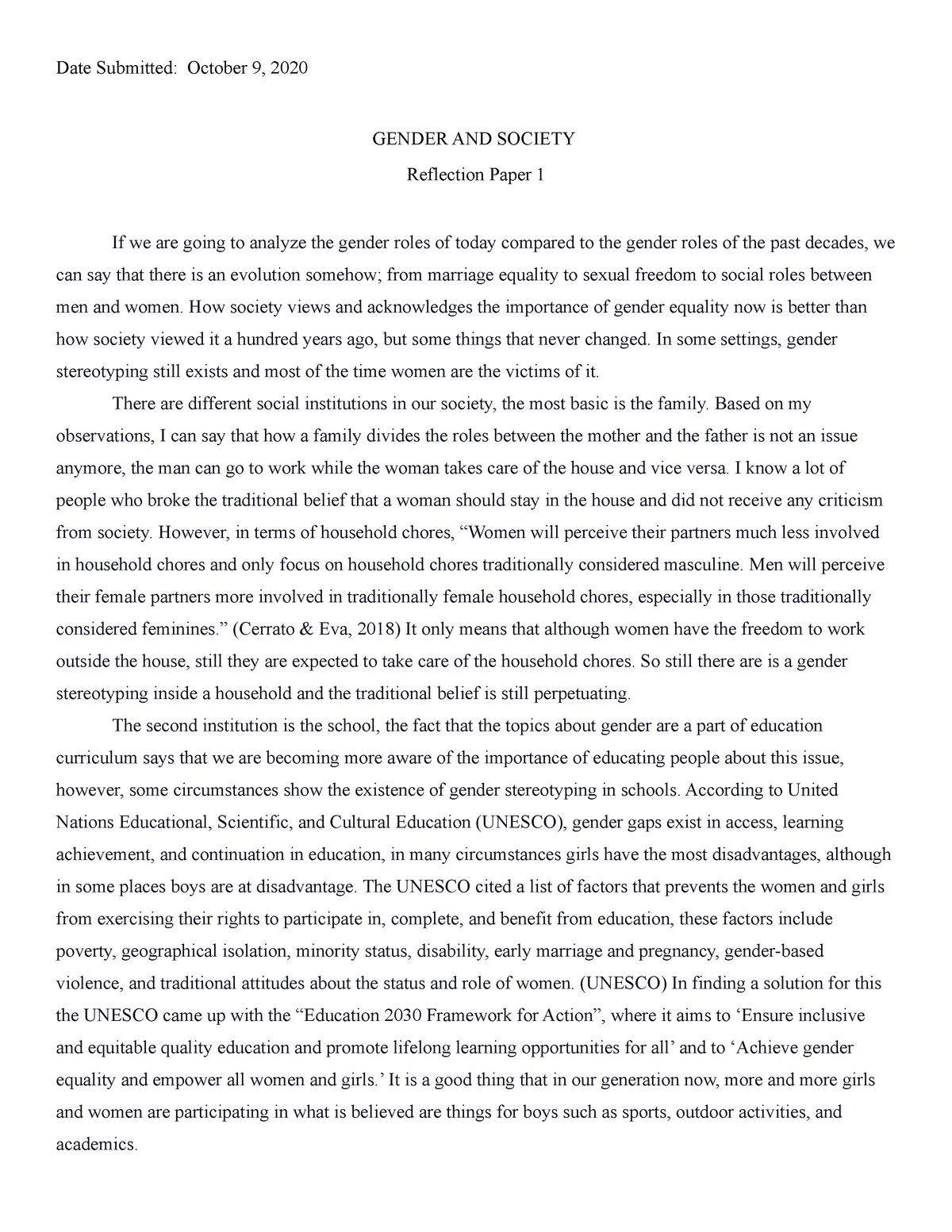 gender and development essay pdf