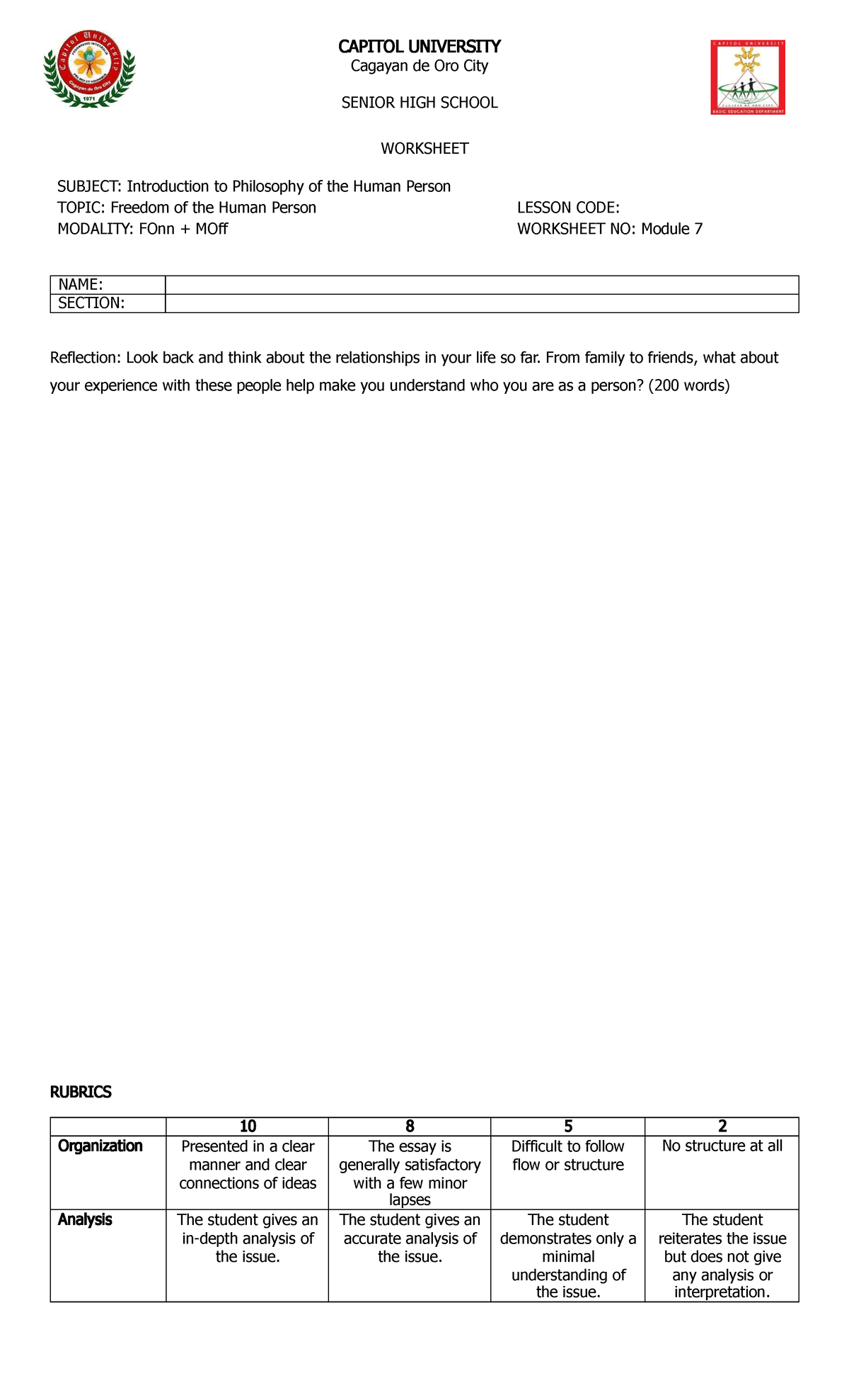 Module 7 Worksheet - This Will Serve As Notes To Students Who Are ...