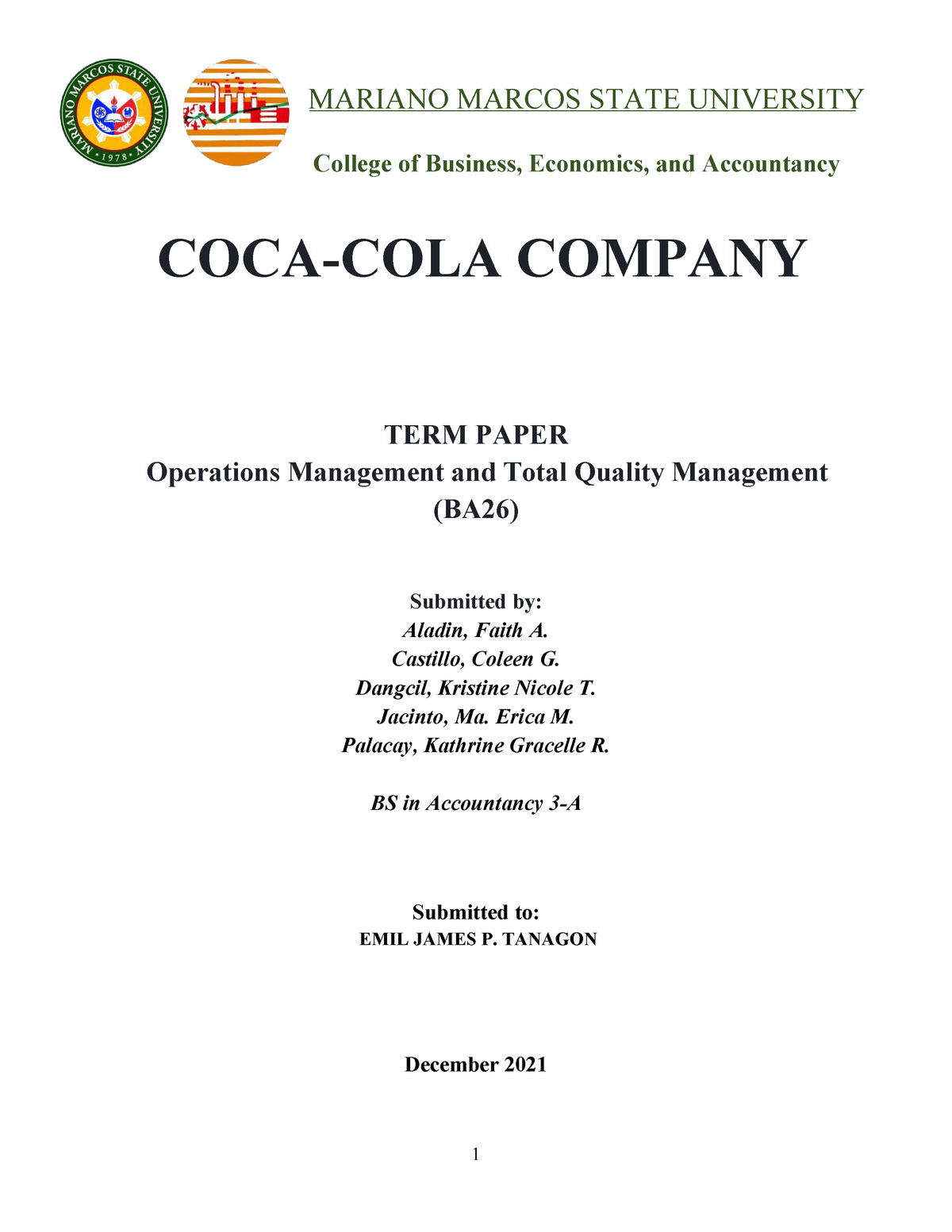 term-paper-coca-cola-company-college-of-business-economics-and