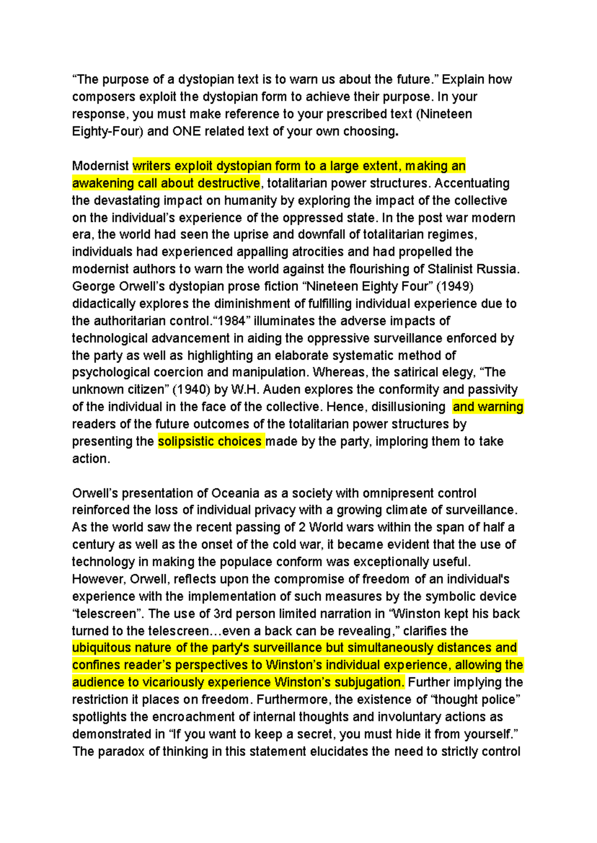 Common Module Essay Drafts (Separate questions) - Related Text task ...