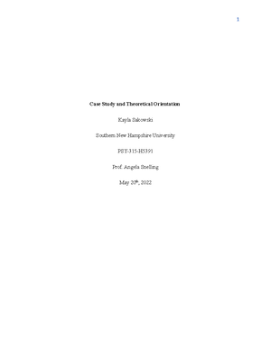 PSY 315 Final Project Milestone Two - Final Project Milestone Two ...