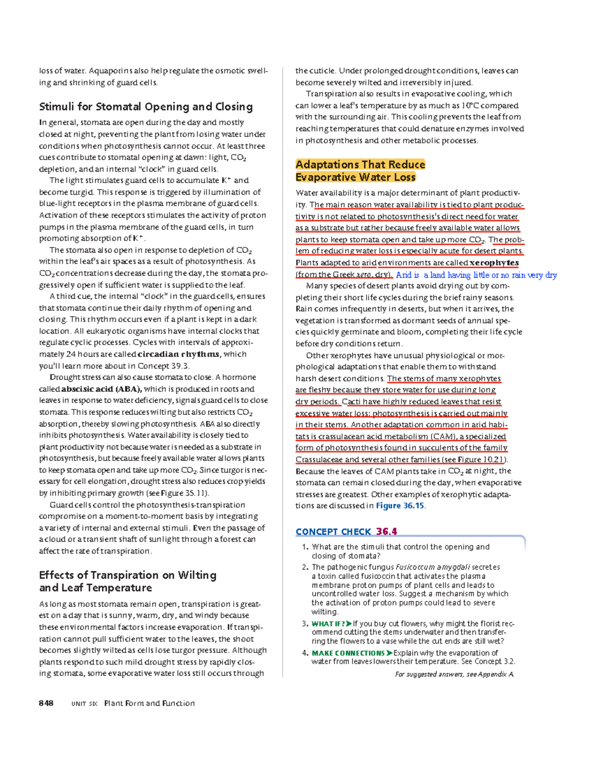 Bio lab 1 pp848 biology 848 UNIT SIX Plant Form and Function the