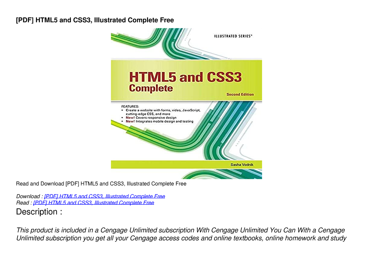 html5 and css3 illustrated complete pdf download