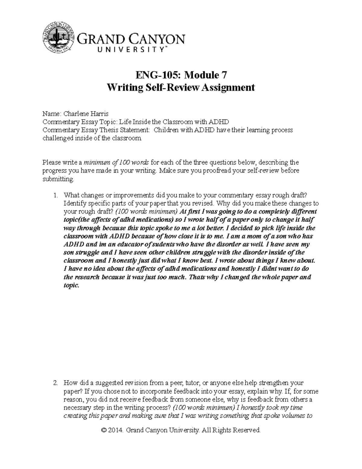 English 105 course reader image