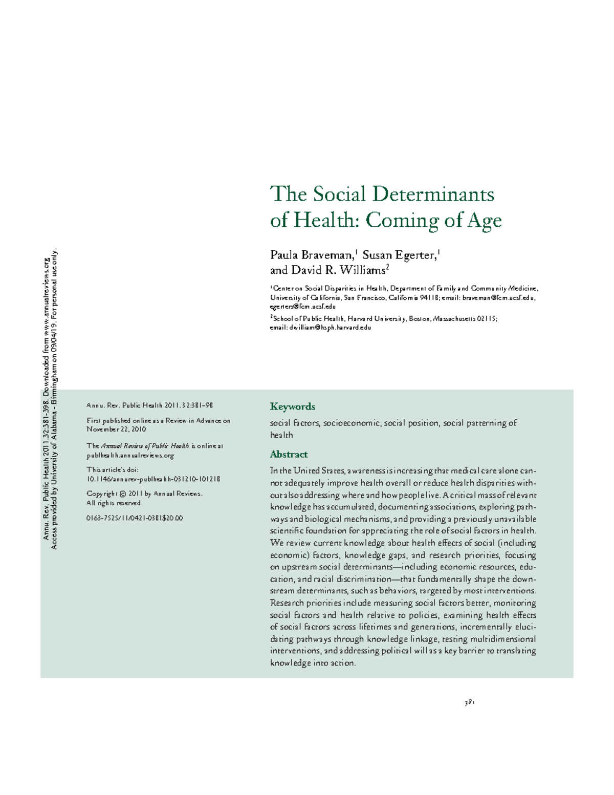 Annurev-publhealth-031210-101218 - The Social Determinants of Health ...