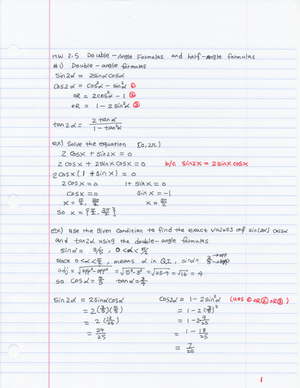 2.1 Using the Fundamental Identities - MATH 1303 - Studocu