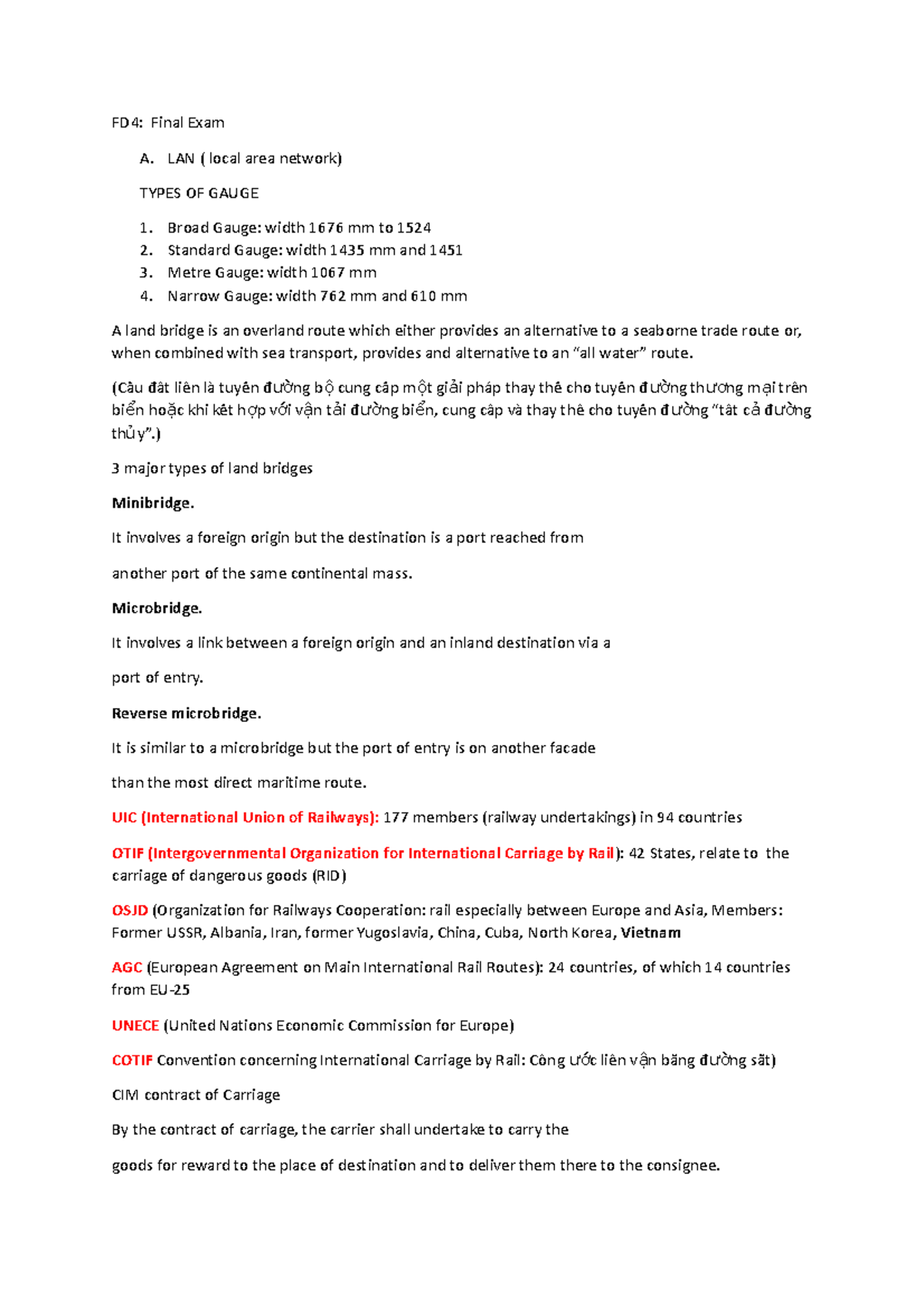 FD4 - fdh - FD4: Final Exam A. LAN ( local area network) TYPES OF GAUGE ...