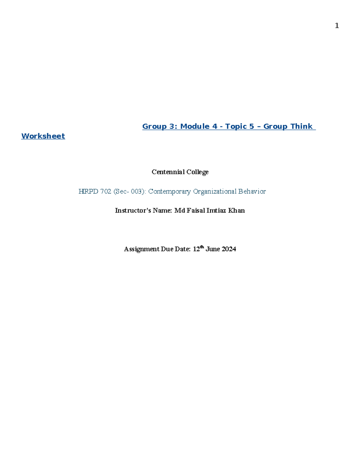 Group 3 video worksheet assignment - Group 3: Module 4 - Topic 5 ...