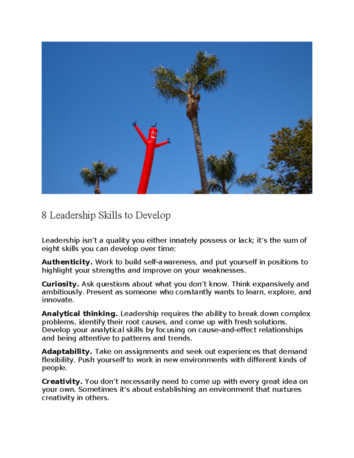 Leadership Skills to Develop - Leadership and Managament - 8 Leadership ...