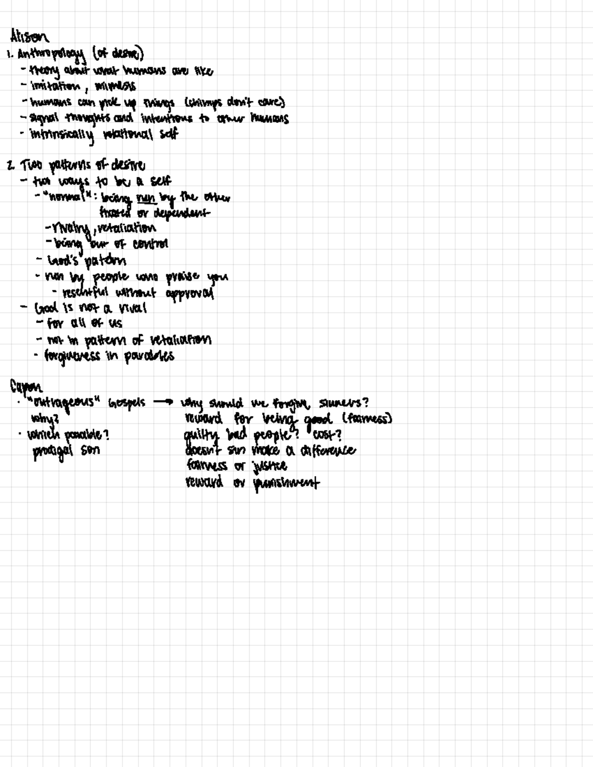 11 1 Class notes Alison i. Anthropology ( of desire) theory about