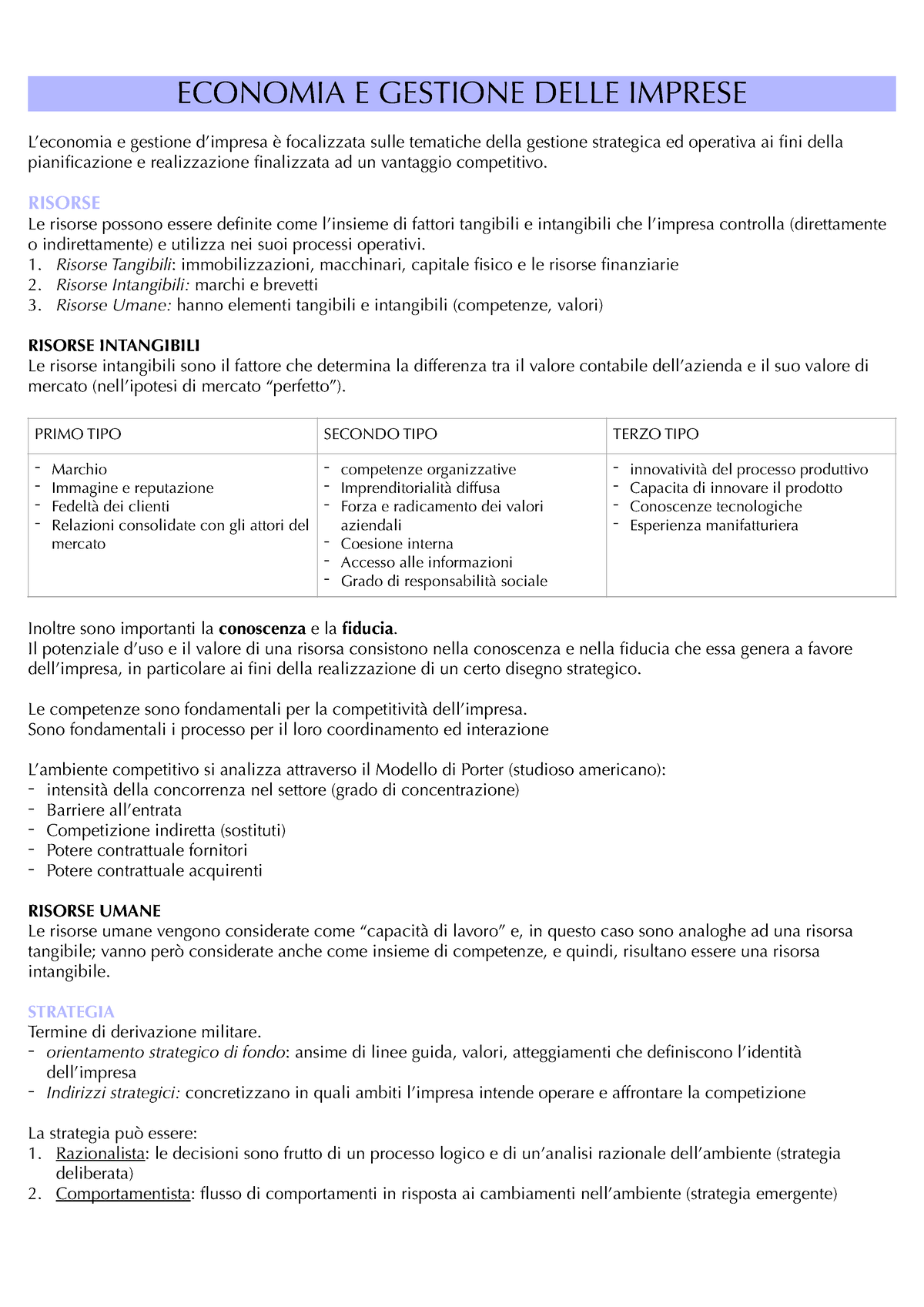 Economia E Gestione Delle Imprese - ECONOMIA E GESTIONE DELLE IMPRESE L ...