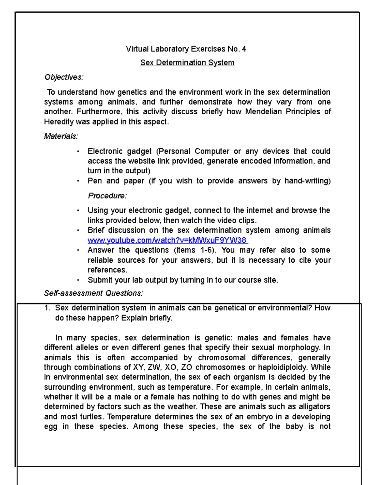 Laboratory Exercise - Education - Studocu