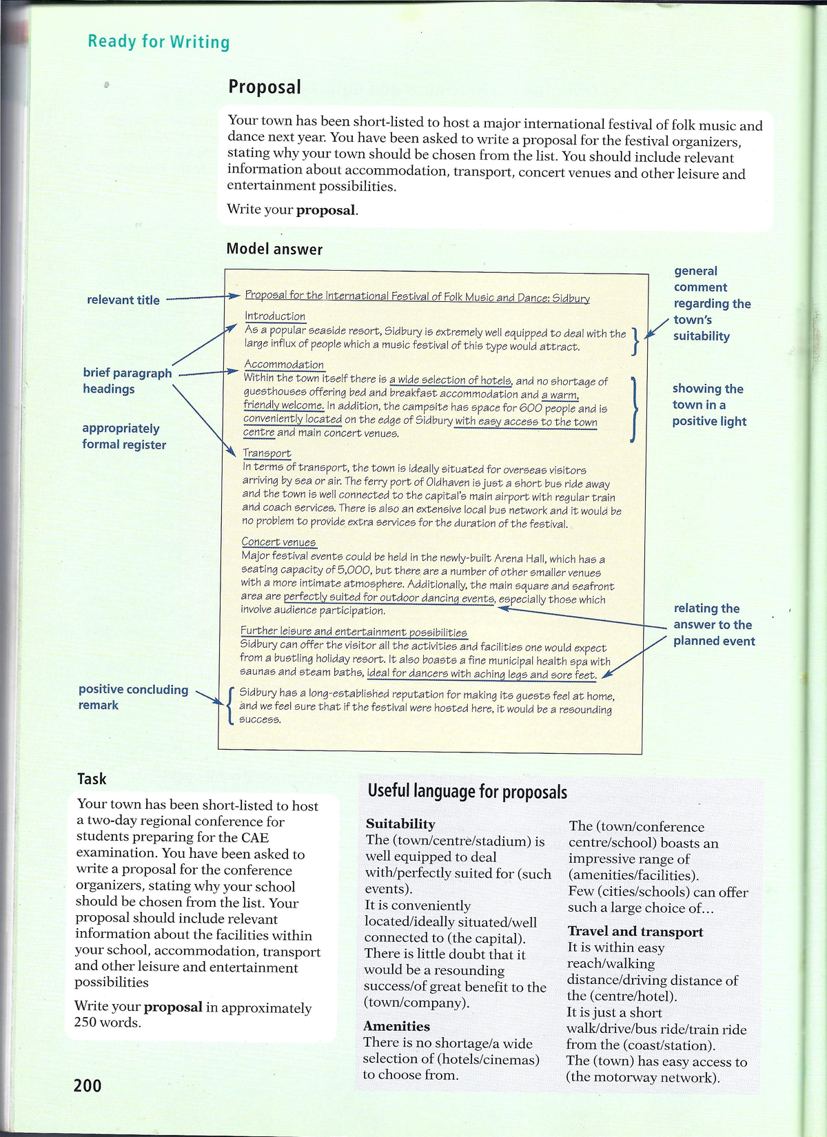 Proposal Model from Ready for CAE - Ingles - Studocu